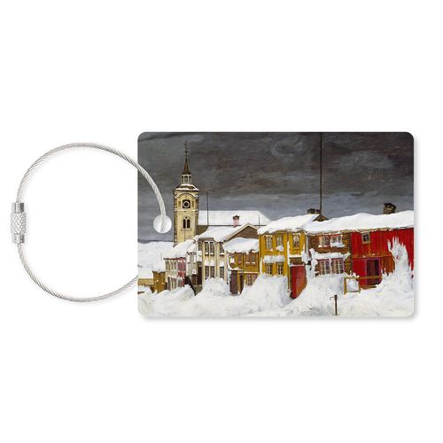 Baggage Tag-Street in Røros-The National Museum in Oslo